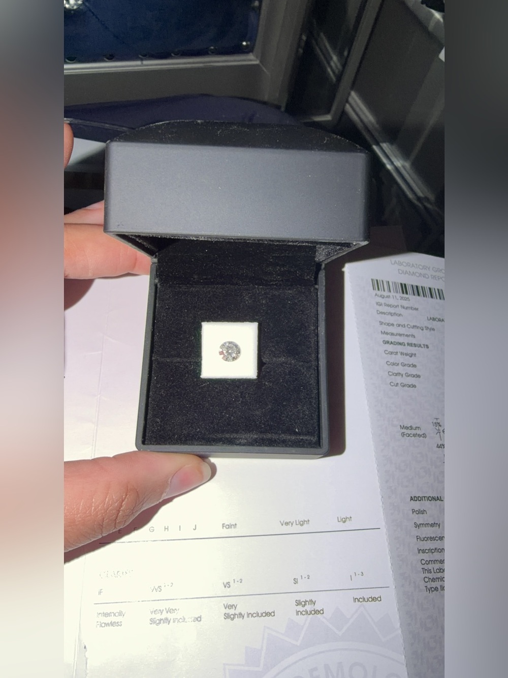 Lab Grown Diamond 1.08 ctw round brilliant